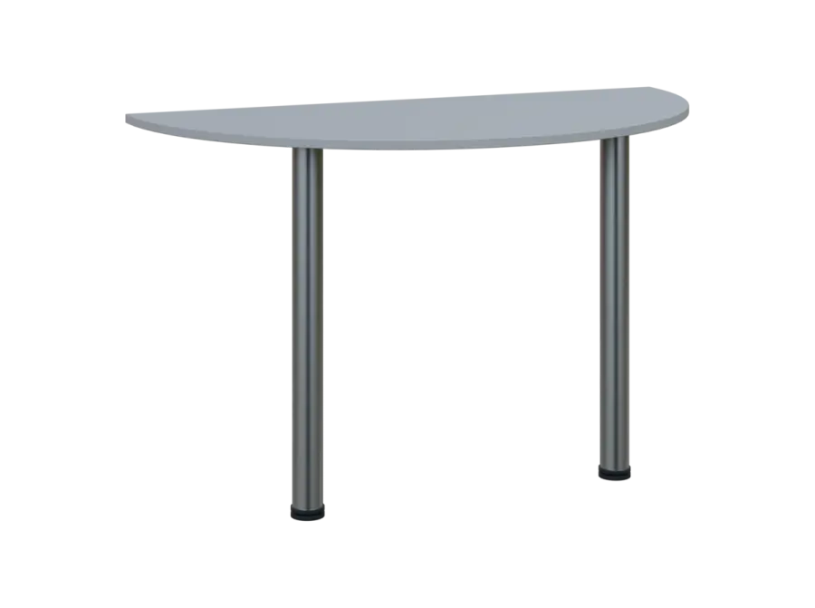 TJC - 120 přístavba jednací, kovová podnož chrom, síla desky 18 mm, široká 1200 mm, šedá