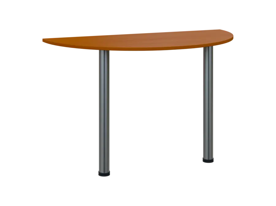 TJC - 120 přístavba jednací, kovová podnož chrom, síla desky 18 mm, široká 1200 mm, třešeň šumavská