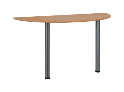 TJC - 140 přístavba jednací, kovová podnož chrom, síla desky 18 mm, široká 1400 mm, buk royal