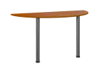 TJC - 140 přístavba jednací, kovová podnož chrom, síla desky 18 mm, široká 1400 mm, třešeň šumavská