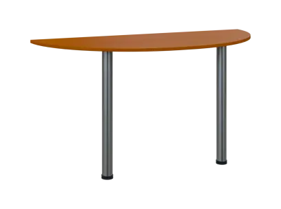 TJC - 140 přístavba jednací, kovová podnož chrom, síla desky 18 mm, široká 1400 mm, třešeň šumavská