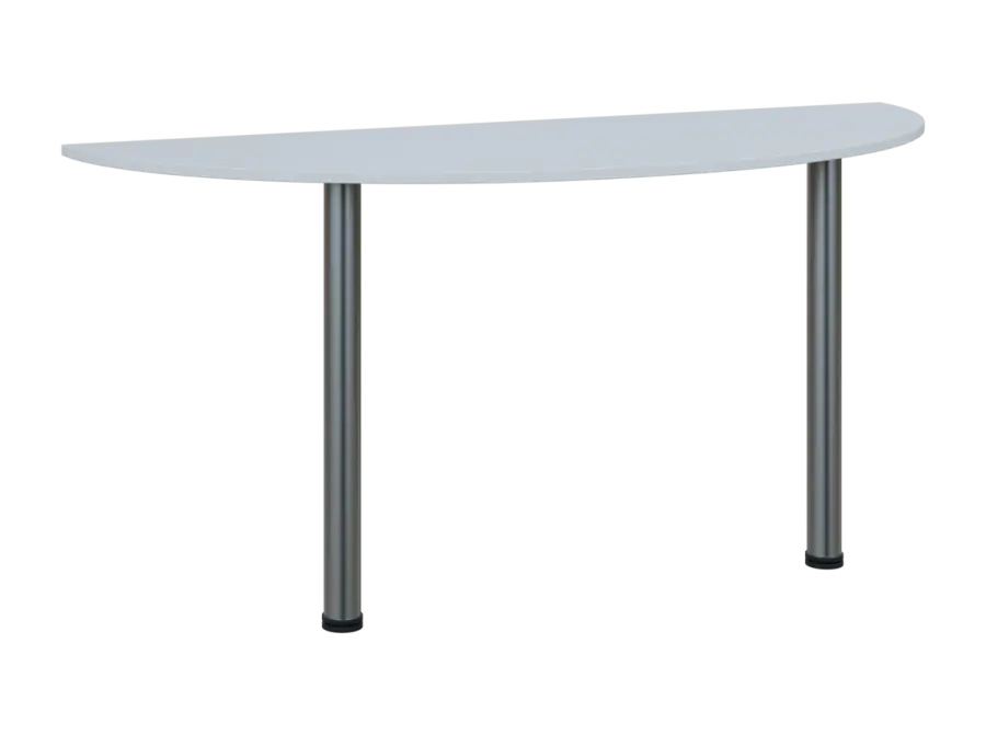 TJC - 160 přístavba jednací, kovová podnož chrom, síla desky 18 mm, široká 1600 mm, bílá