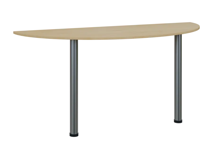 TJC - 160 přístavba jednací, kovová podnož chrom, síla desky 18 mm, široká 1600 mm, javor horský