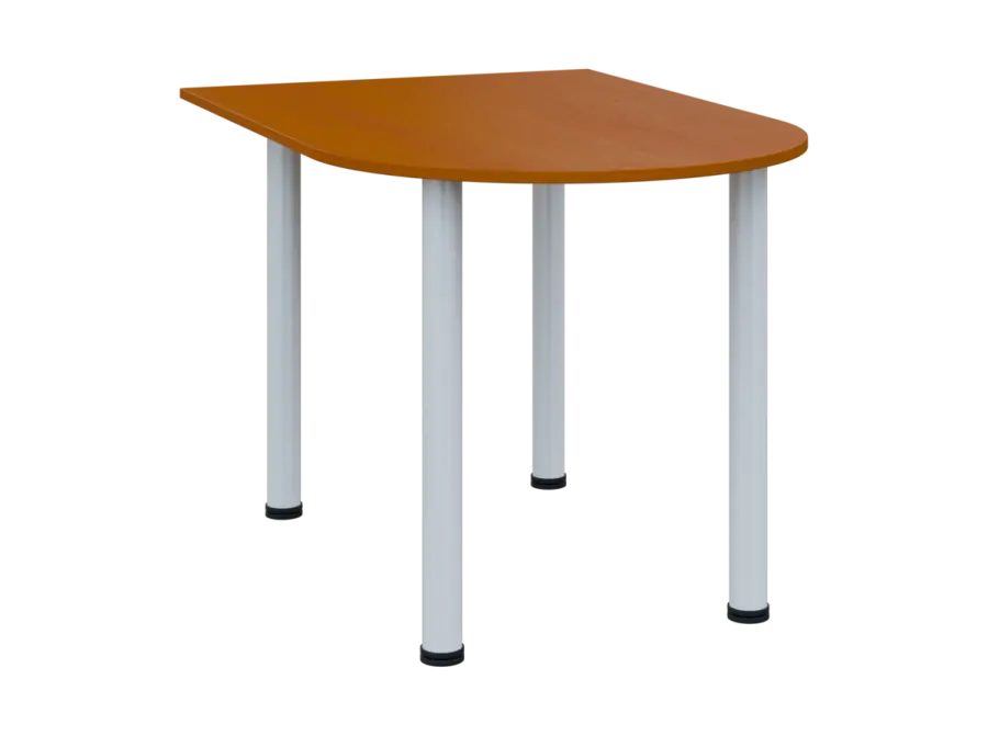 TJ 8 - 12 přístavba jednací, kovová podnož bílá, síla desky 18 mm, široká 1200 mm, třešeň šumavská