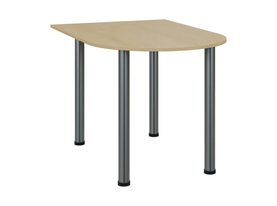 TJ 8 - 12 přístavba jednací, kovová podnož chrom, síla desky 18 mm, široká 1200 mm, javor horský