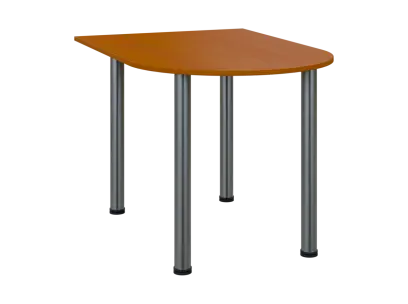 TJ 8 - 12 přístavba jednací, kovová podnož chrom, síla desky 18 mm, široká 1200 mm, třešeň šumavská