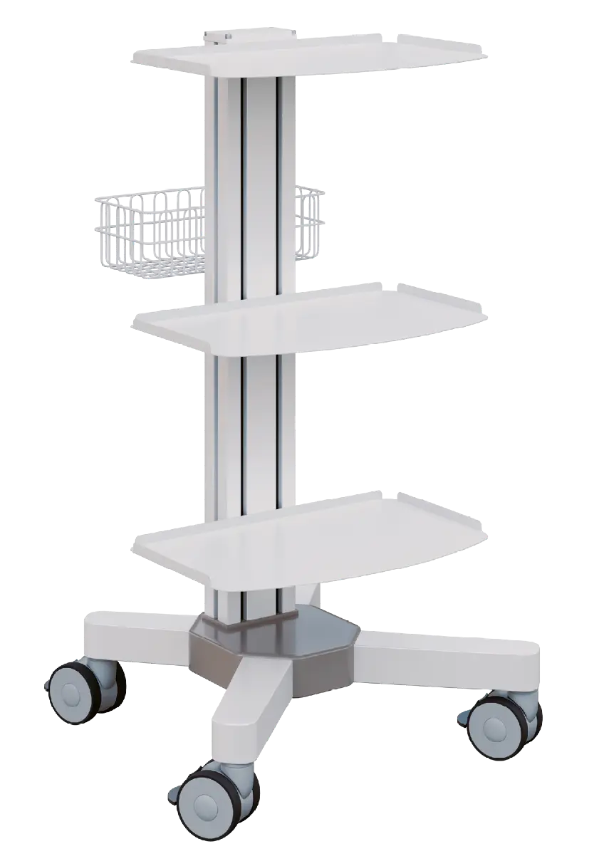 VPI - 13, výškově stavitelný přístrojový vozík, bílý