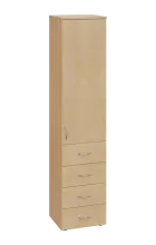 CNP 5 - 44ZD skříň, 4-zásuvková/1-dveřová, pravá, 1800x400x400, bříza světlá