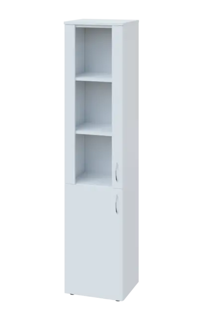 CNP 5 - 4DS skříň, 2-dveřová/prosklená, levá, 1800x400x400, bílá