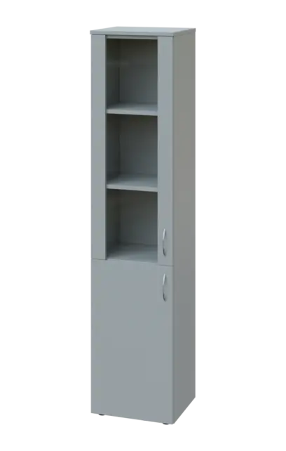 CNP 5 - 4DS skříň, 2-dveřová/prosklená, levá, 1800x400x400, šedá