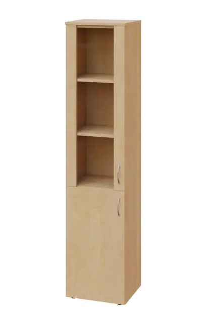 CNP 5 - 4DS skříň, 2-dveřová/prosklená, levá, 1800x400x400, bříza světlá