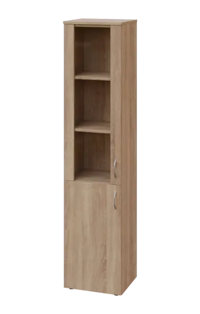 CNP 5 - 4DS skříň, 2-dveřová/prosklená, levá, 1800x400x400, dub bardolino