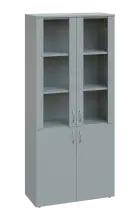 CNP 5 - 8DS skříň, 4-dveřová/prosklená, 1800x800x400, šedá
