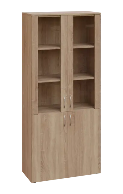 CNP 5 - 8DS skříň, 4-dveřová/prosklená, 1800x800x400, dub bardolino