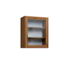 CHP - 6S horní skříňka, 1-dveřová, prosklená, levá, 730x600x300, ořech světlý