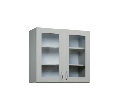 CHP - 8S horní skříňka, 2-dvéřová, prosklená, 730x800x300, šedá