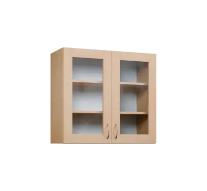 CHP - 8S horní skříňka, 2-dvéřová, prosklená, 730x800x300, bříza světlá