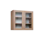 CHP - 8S horní skříňka, 2-dvéřová, prosklená, 730x800x300, dub bardolino