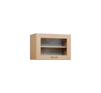 CHVP - 64S horní skříňka, výklop, prosklená, 414x600x300, bříza světlá