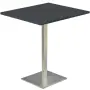 SQC 500 - 4 stůl hranatý, deska 900 x 900 mm antracit (síla 25 mm), noha broušený nerez
