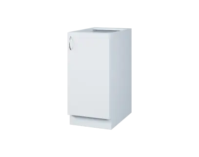 CSP - 4D spodní skříňka, 1-dveřová, pravá, 870x400x600, bílá