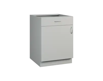 CSP - 6DZ spodní skříňka, 1-dveřová, 1-zásuvková, levá, 870x600x600, šedá