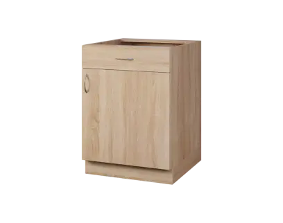 CSP - 6DZ spodní skříňka, 1-dveřová, 1-zásuvková, pravá, 870x600x600, dub bardolino