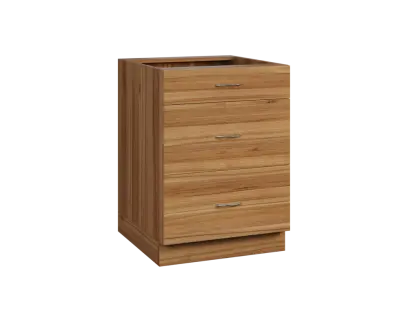 CSP - 6Z33 spodní skříňka, 3-zásuvková, 870x600x600, ořech světlý