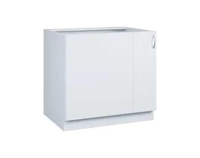 CSRP - 9 spodní skříňka, rohová, 1-dveřová, levá, 870x900x600, bílá