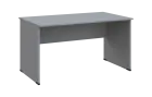 PPKL - 14 stůl kancelářský, dřevěná podnož, deska 18 mm, široký 1400 mm, šedá