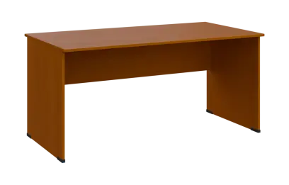 PPKL - 16 stůl kancelářský, dřevěná podnož, deska 18 mm, široký 1600 mm, třešeň šumavská