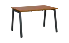 PPKA - 12 stůl kancelářský, kovová podnož černá, deska 18 mm, široký 1200 mm, třešeň šumavská
