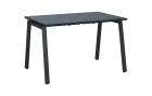 PPKA - 12 stůl kancelářský, kovová podnož černá, deska 18 mm, široký 1200 mm, antracit