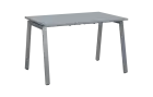 PPKA - 12 stůl kancelářský, kovová podnož stříbrná, deska 18 mm, široký 1200 mm, šedá