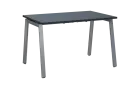 PPKA - 12 stůl kancelářský, kovová podnož stříbrná, deska 18 mm, široký 1200 mm, antracit