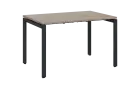 PPKU - 12 stůl kancelářský, kovová podnož černá, deska 18 mm, široký 1200 mm, dub bardolino