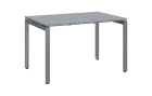 PPKU - 12 stůl kancelářský, kovová podnož stříbrná, deska 18 mm, široký 1200 mm, šedá