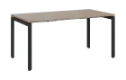 PPKU - 16 stůl kancelářský, kovová podnož černá, deska 18 mm, široký 1600 mm, dub bardolino