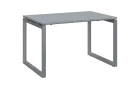 PPKO - 12 stůl kancelářský, kovová podnož stříbrná, deska 18 mm, široký 1200 mm, šedá