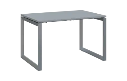 PPKO - 12 stůl kancelářský, kovová podnož stříbrná, deska 18 mm, široký 1200 mm, šedá