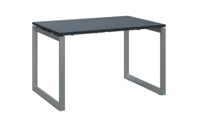 PPKO - 12 stůl kancelářský, kovová podnož stříbrná, deska 18 mm, široký 1200 mm, antracit