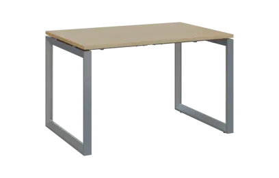 PPKO - 12 stůl kancelářský, kovová podnož stříbrná, deska 18 mm, široký 1200 mm, javor horský