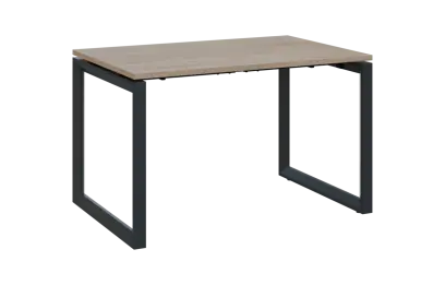 PPKO - 12 stůl kancelářský, kovová podnož černá, deska 18 mm, široký 1200 mm, dub bardolino