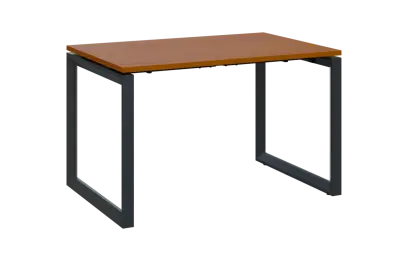 PPKO - 12 stůl kancelářský, kovová podnož černá, deska 18 mm, široký 1200 mm, třešeň šumavská