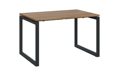 PPKO - 12 stůl kancelářský, kovová podnož černá, deska 18 mm, široký 1200 mm, ořech světlý