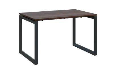 PPKO - 12 stůl kancelářský, kovová podnož černá, deska 18 mm, široký 1200 mm, ořech královský