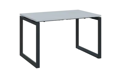 PPKO - 12 stůl kancelářský, kovová podnož černá, deska 18 mm, široký 1200 mm, bílá