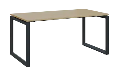 PPKO - 16 stůl kancelářský, kovová podnož černá, deska 18 mm, široký 1600 mm, javor horský