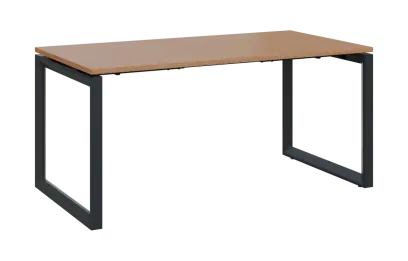 PPKO - 16 stůl kancelářský, kovová podnož černá, deska 18 mm, široký 1600 mm, buk royal