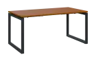 PPKO - 16 stůl kancelářský, kovová podnož černá, deska 18 mm, široký 1600 mm, třešeň šumavská